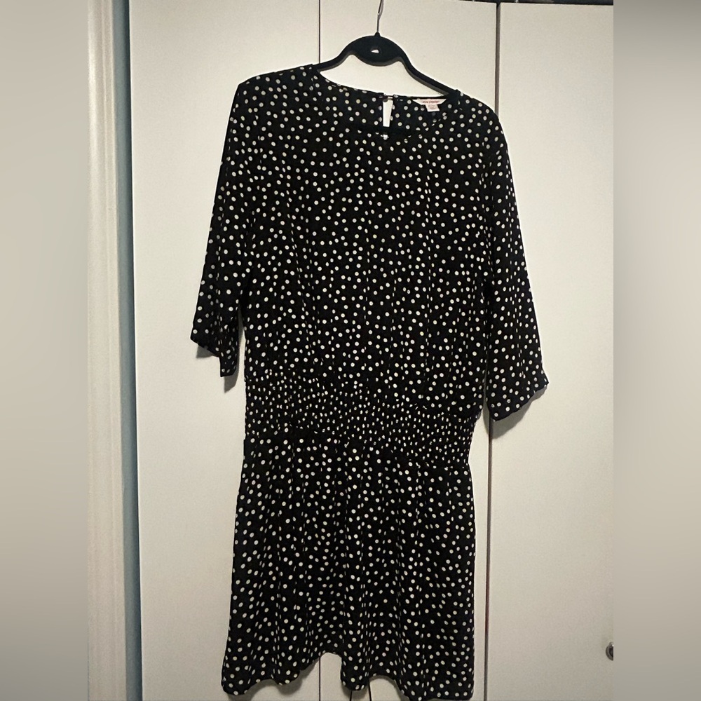 Joe Fresh Black and White Sheath Dress with Dolman Sleeves